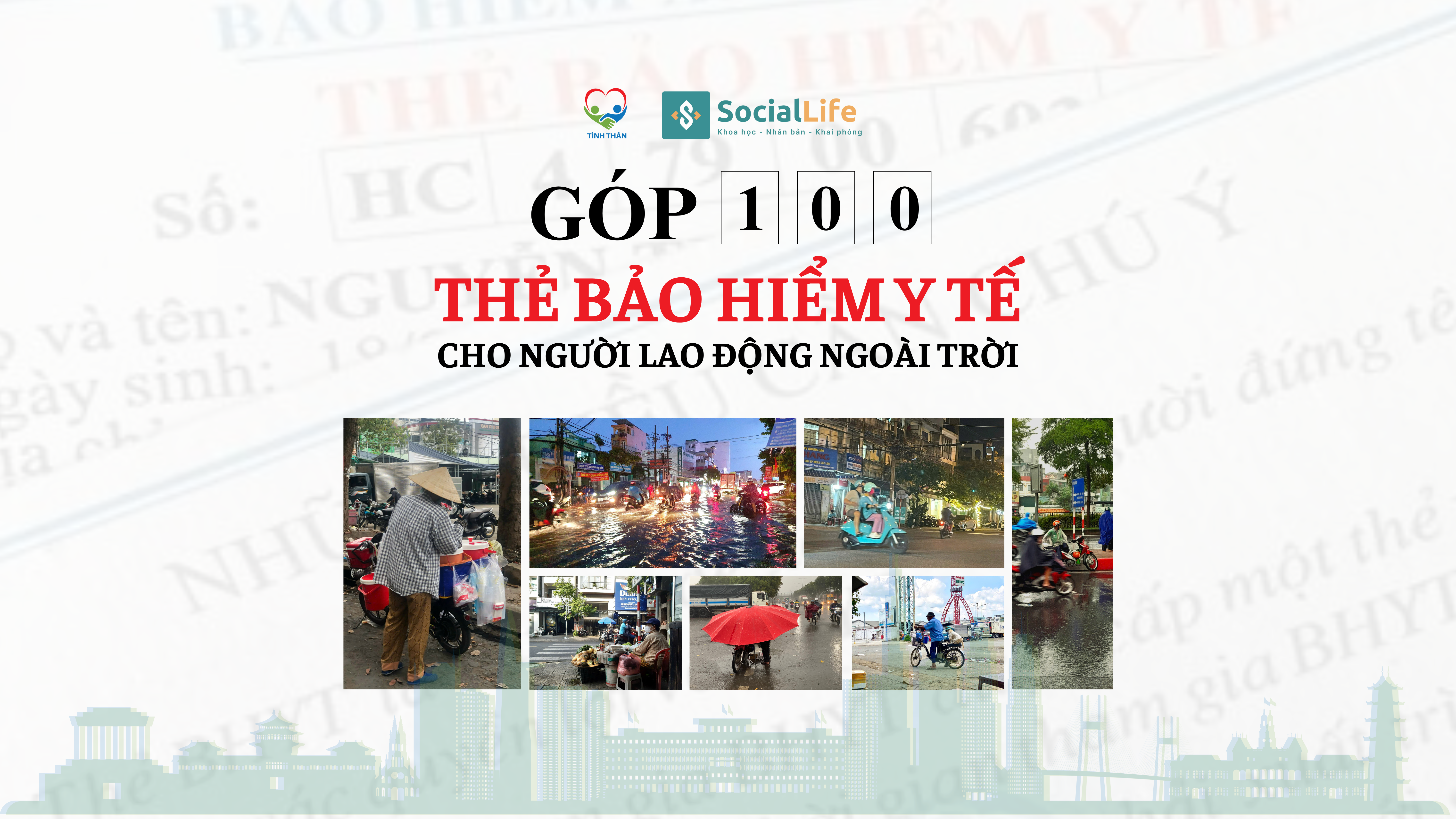 GÓP 100 TẤM THẺ BHYT – HƯỚNG ĐẾN BẢO VỆ SỨC KHỎE CHO NGƯỜI LAO ĐỘNG NGOÀI TRỜI